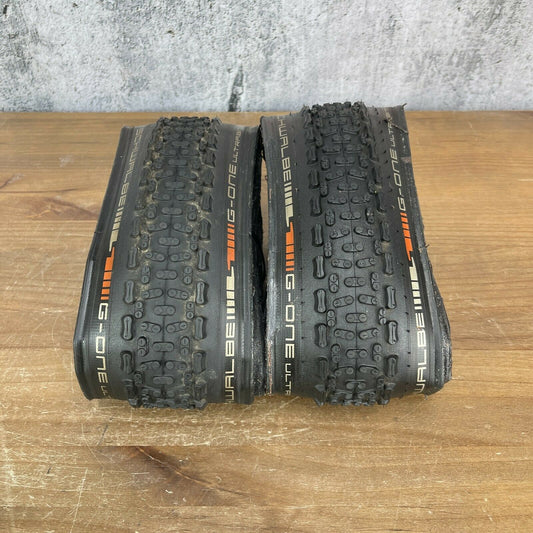 Low Mile Pair Schwalbe G-One UltraBite Tubeless 700c x 1.5in 40mm Tires