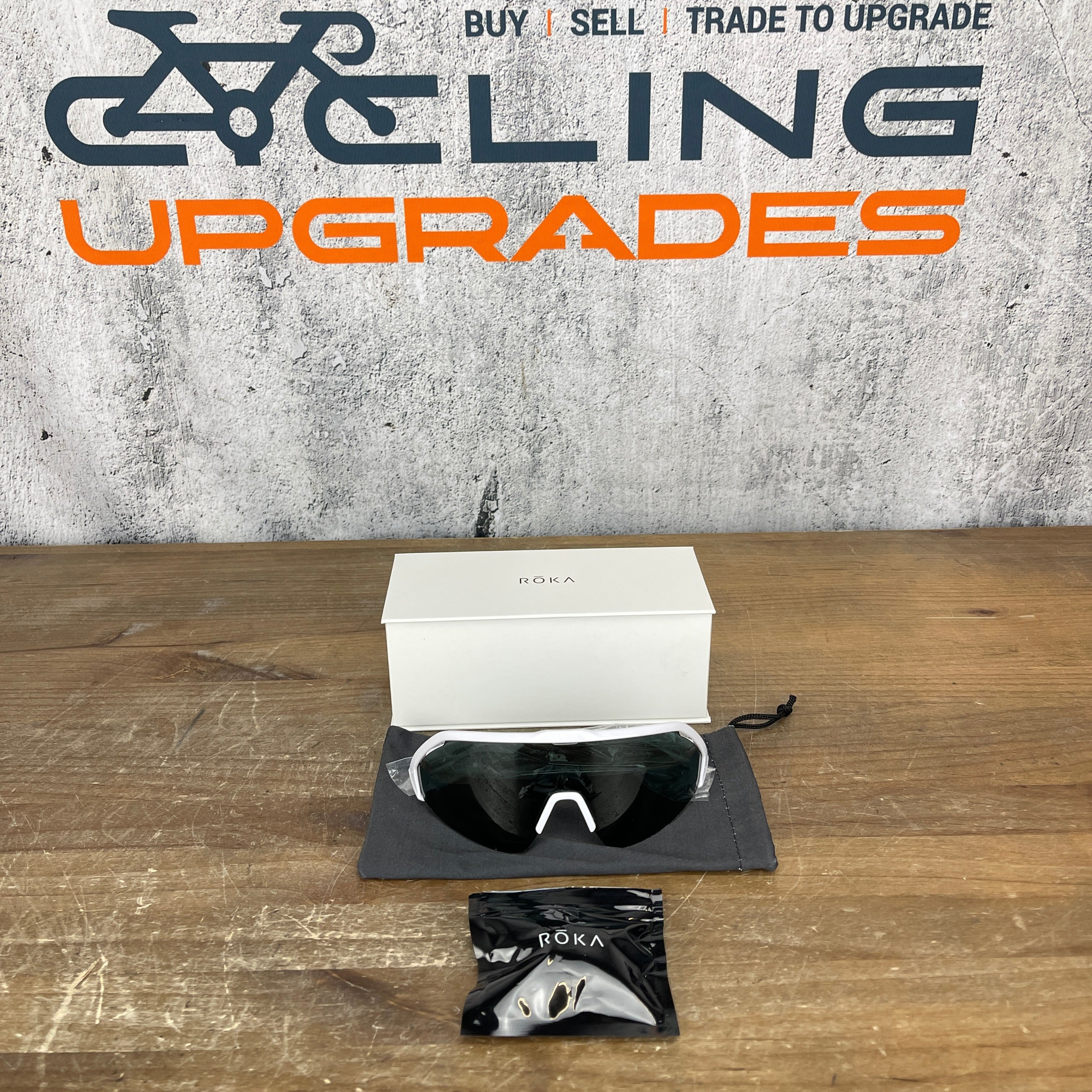 New! Roka Matador Air White Frame White Temple Dark Carbon Lens