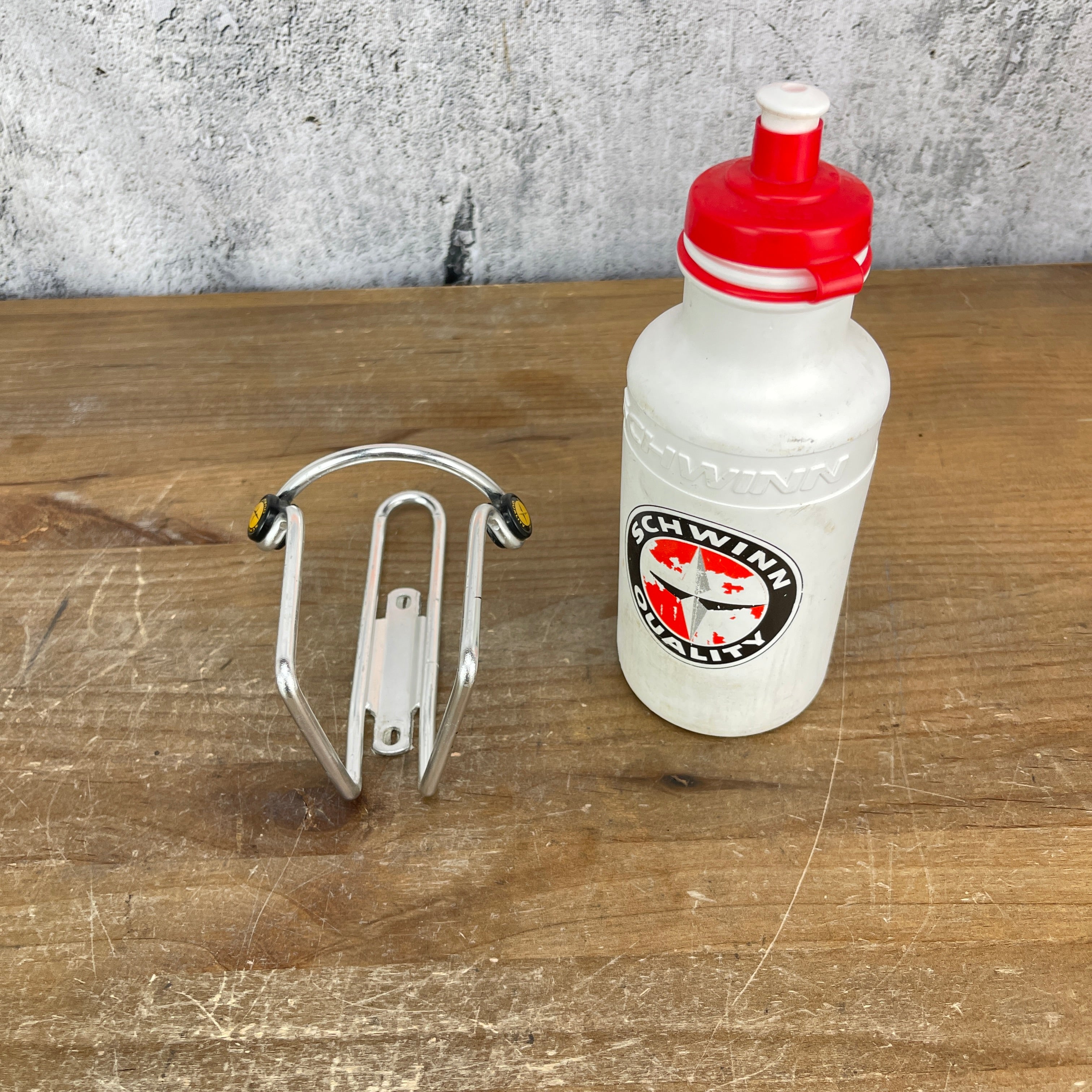 Vintage bike shop water bottle