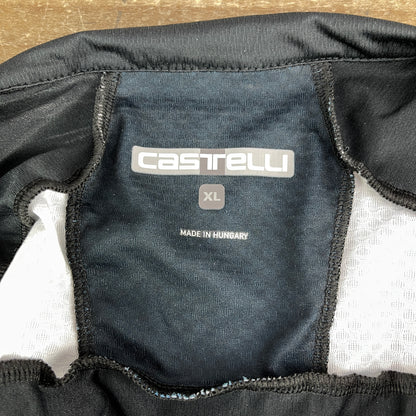 Castelli Men's XL Road Cycling Jersey Short Sleeve Black White